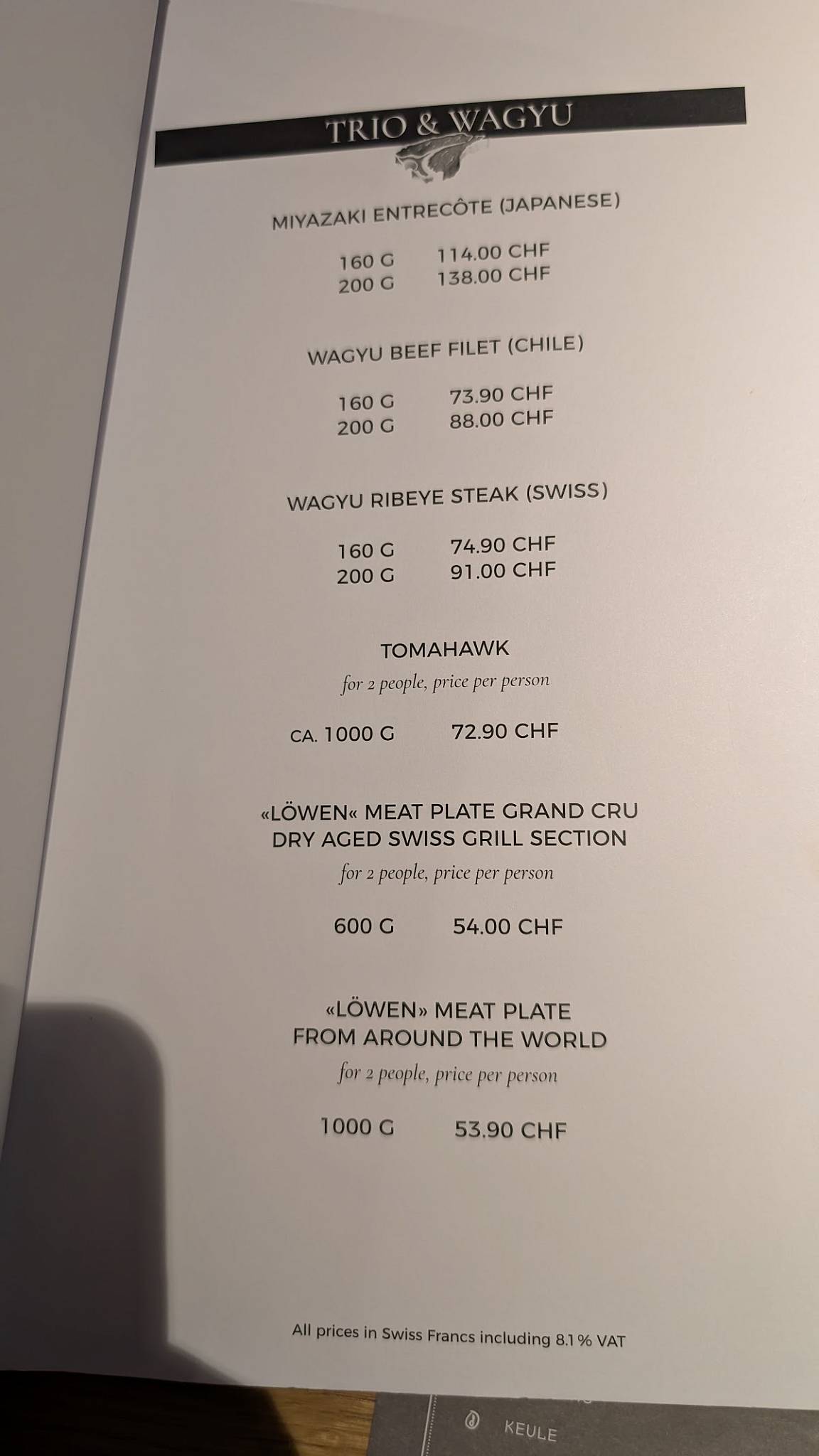 Menu di Löwen 