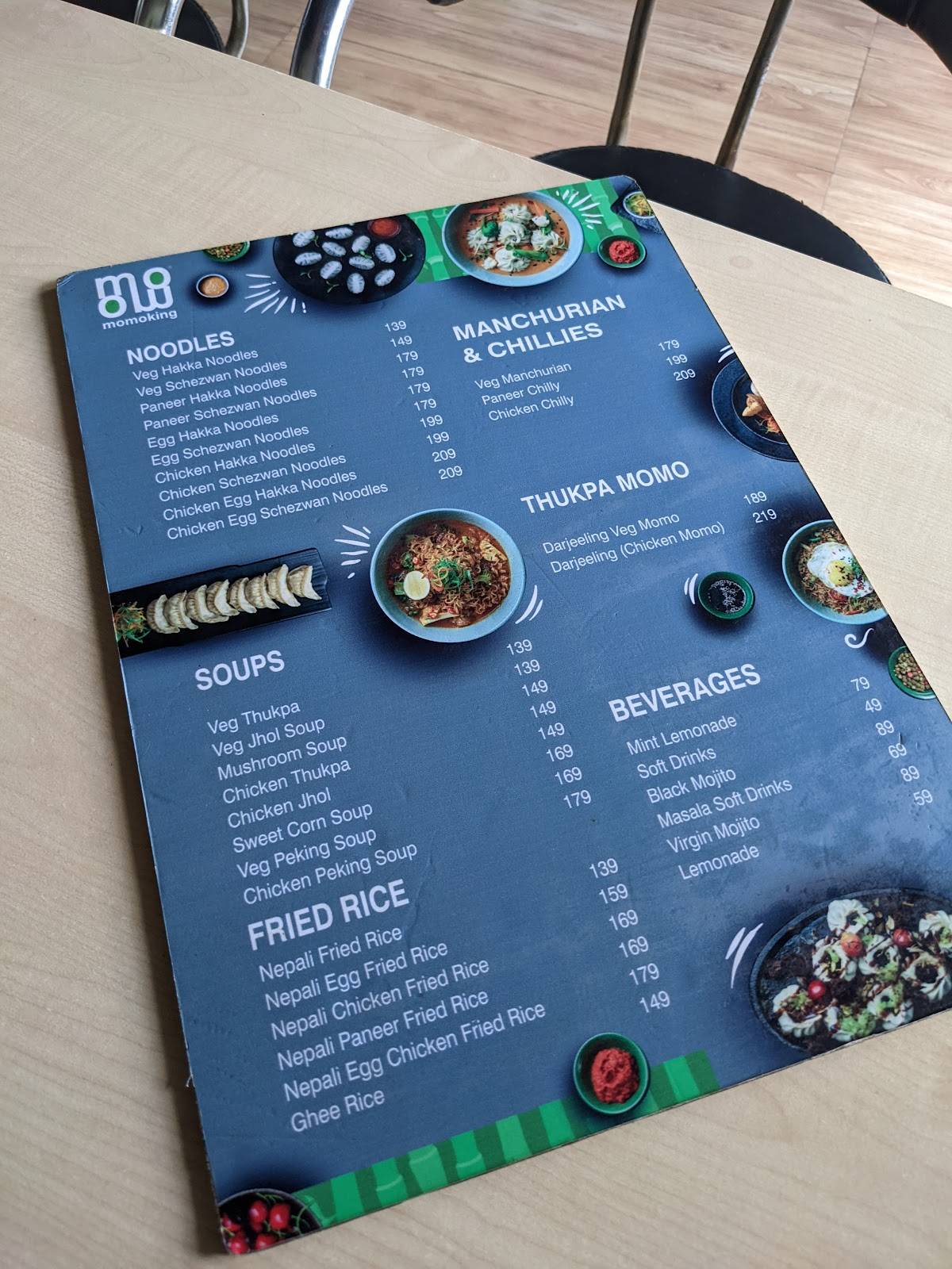 MOMO KING menu