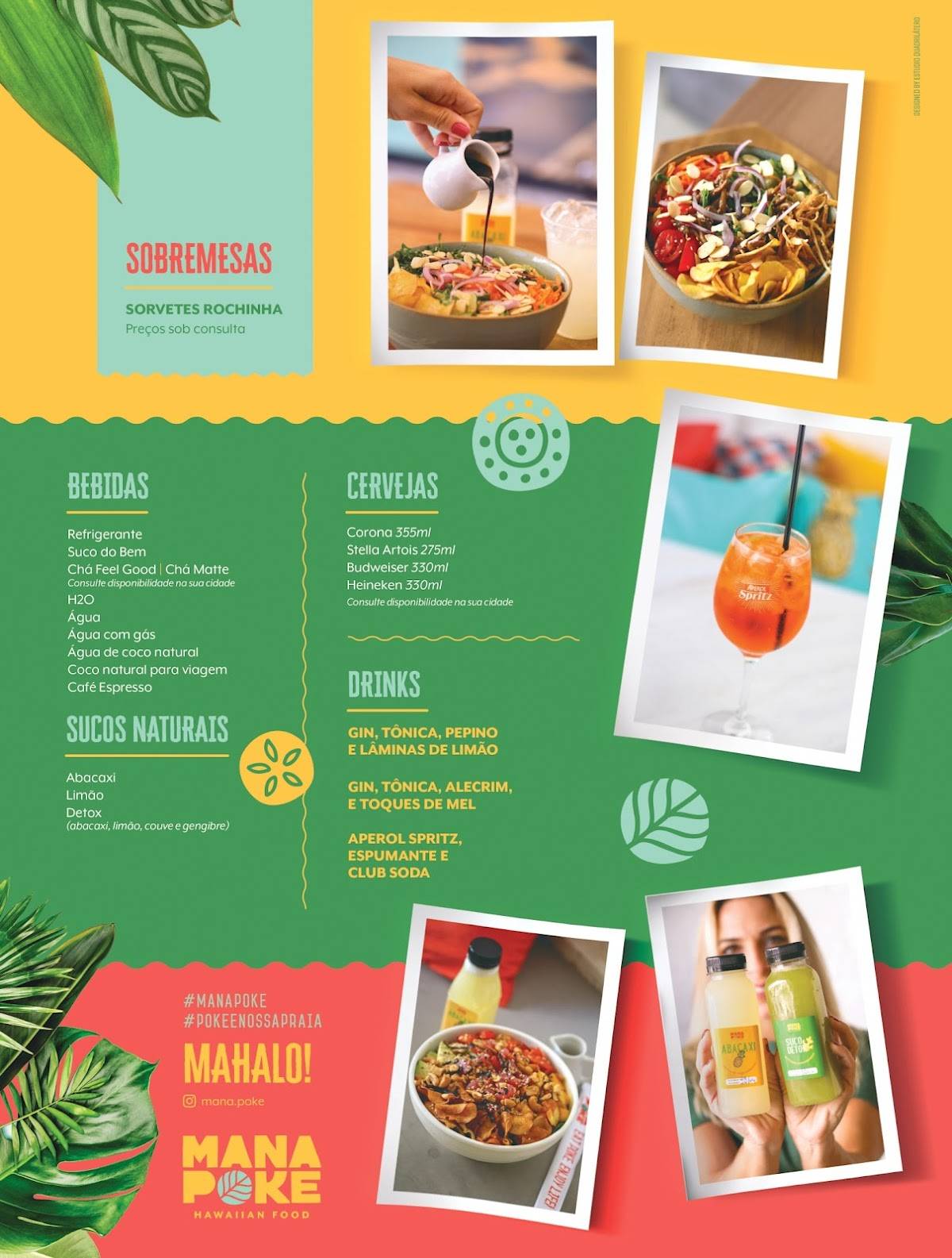 Menu Em Mana Poke Restaurante Comida Havaiana Delivery Em Limeira SP