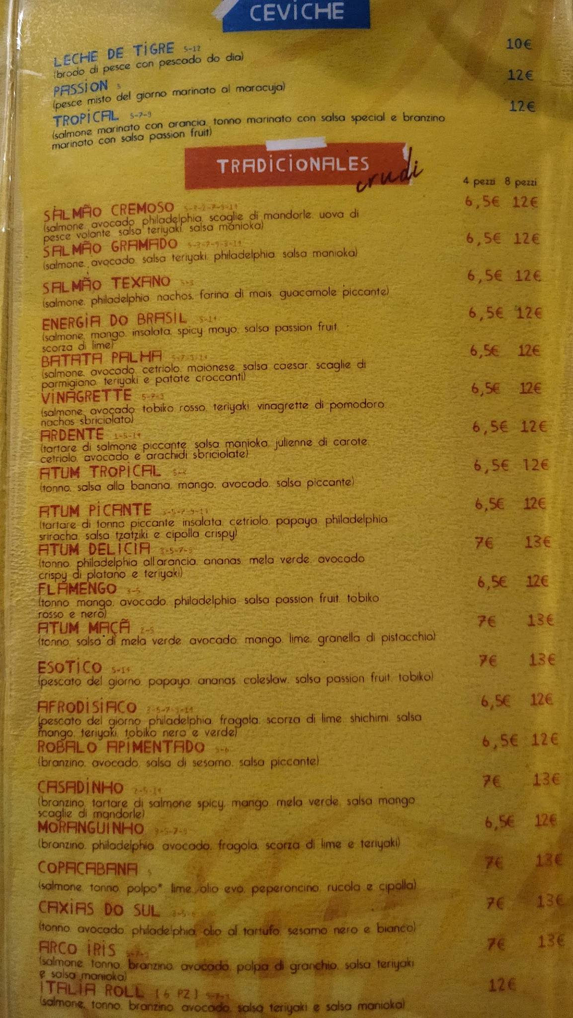 Menu di Manioka 