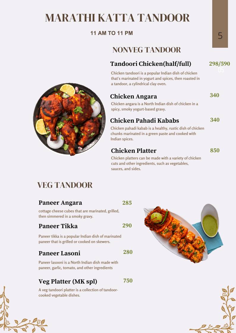Marathi Katta Flavours Of Maharashtra menu