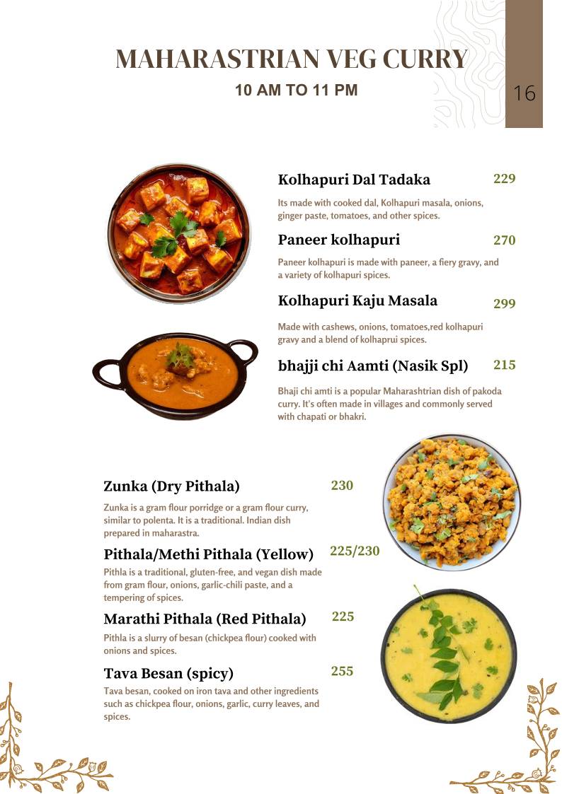 Marathi Katta Flavours Of Maharashtra menu