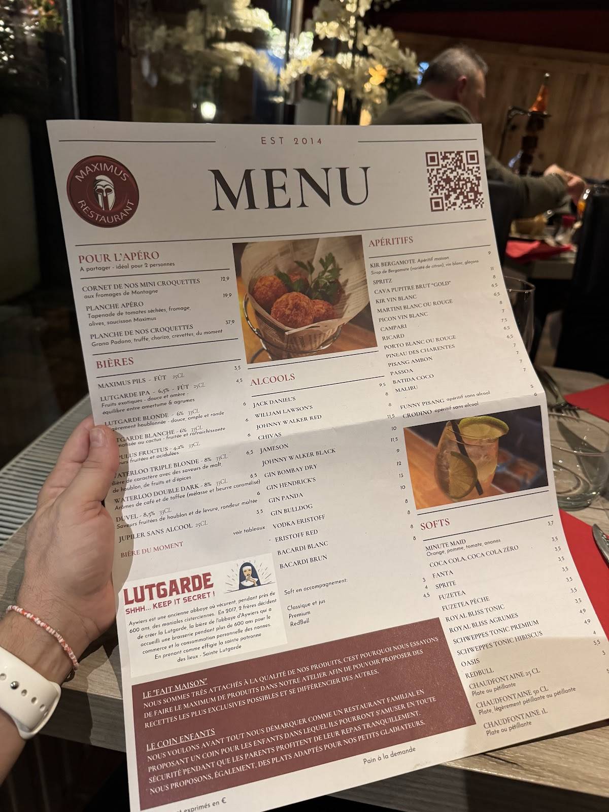 Menu de Restaurant Maximus Mons