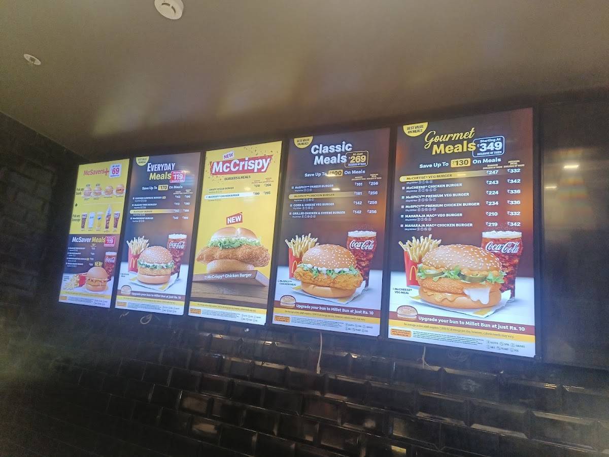 McDonald's menu