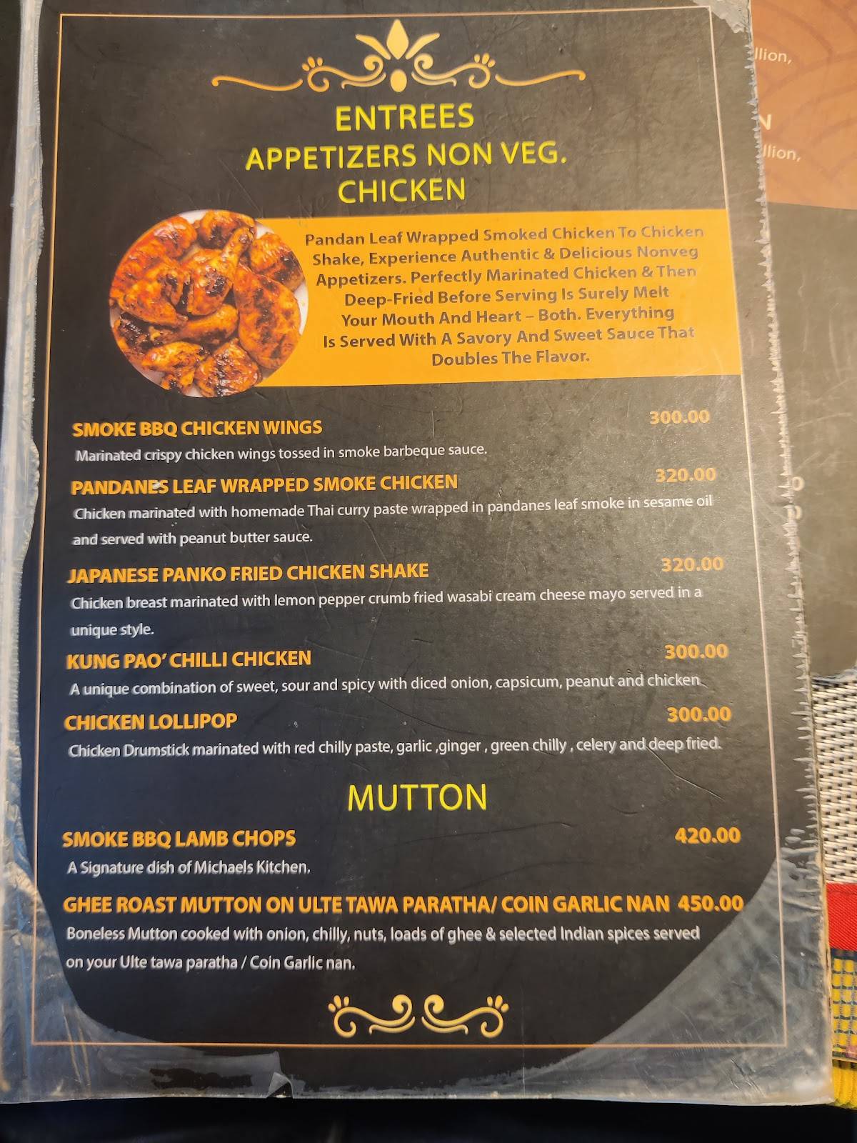 Michael's Kitchen menu