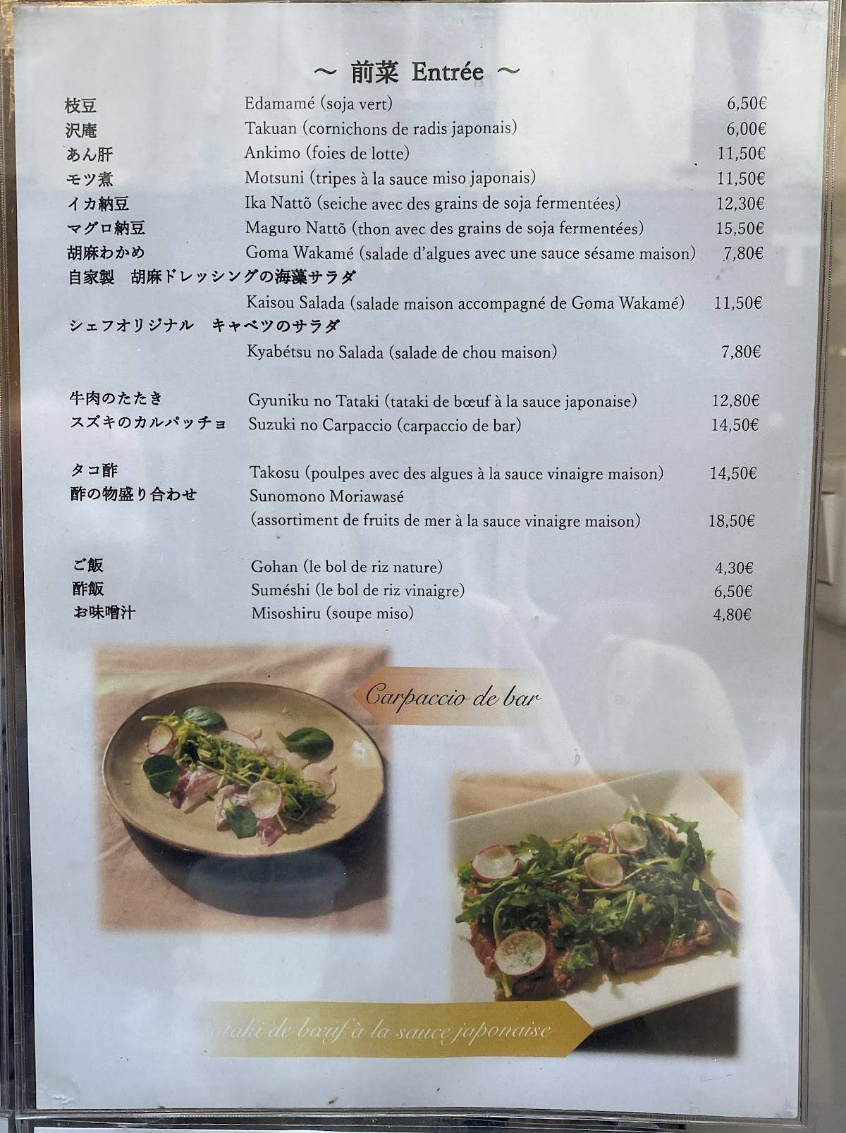 Menu de Michi