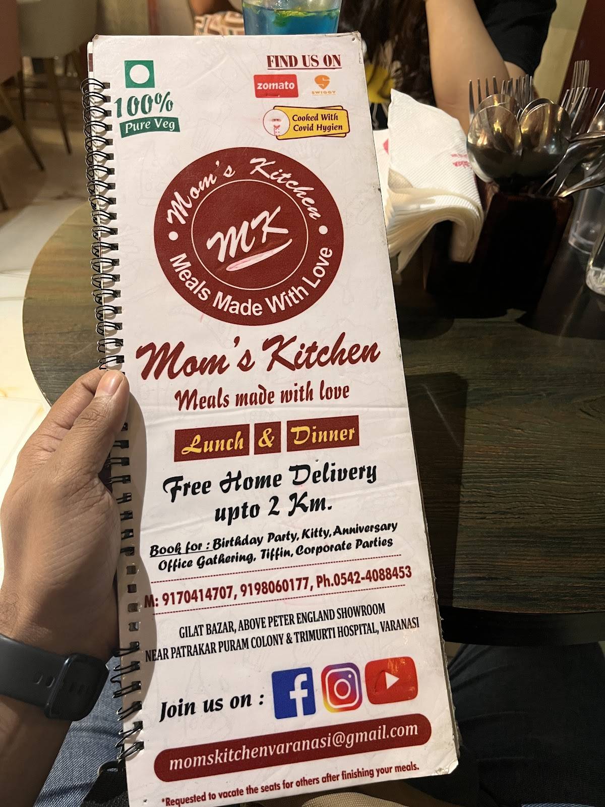 Mom's Kitchen Varanasi menu