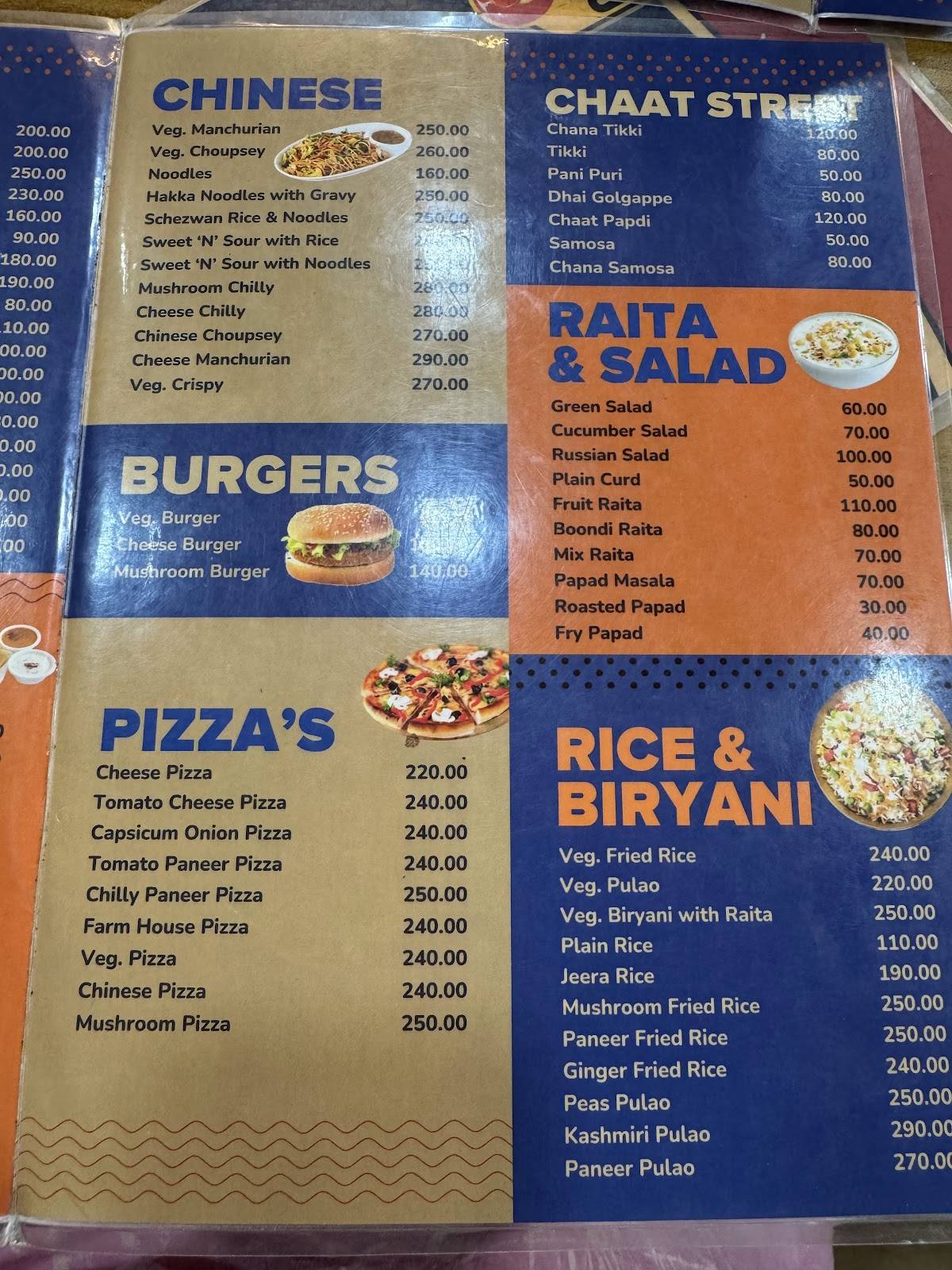 Neelam's menu