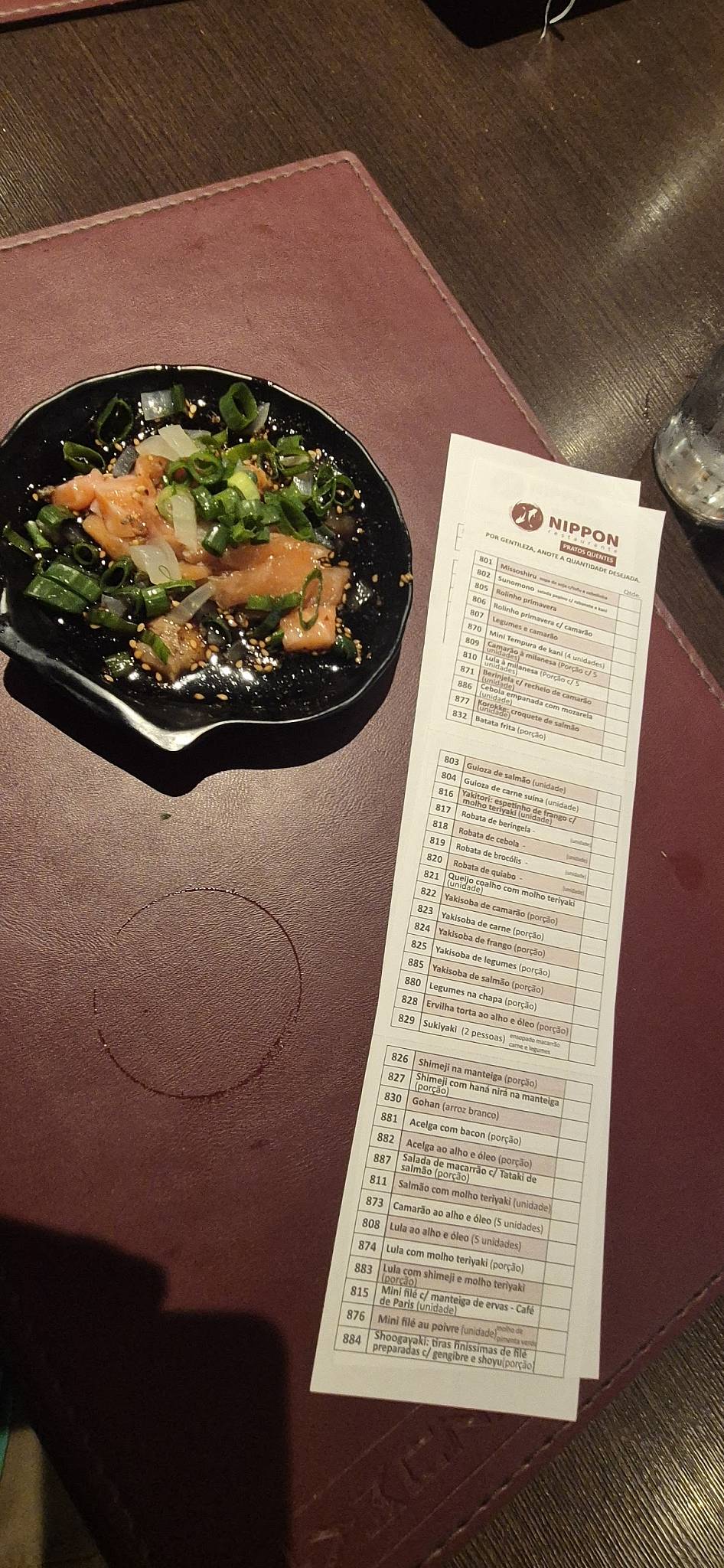 Nippon Restaurante cardápio