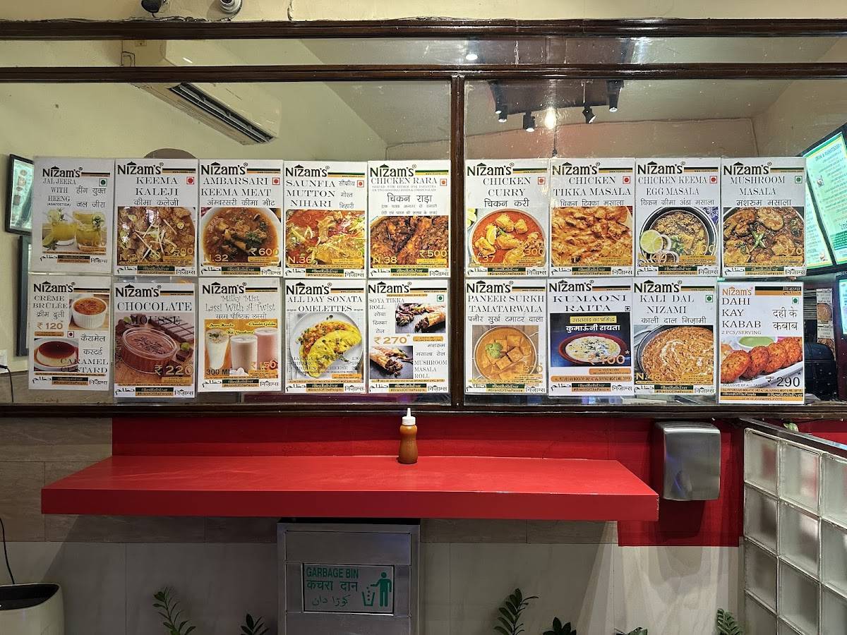 Nizam's Kathi Kabab menu