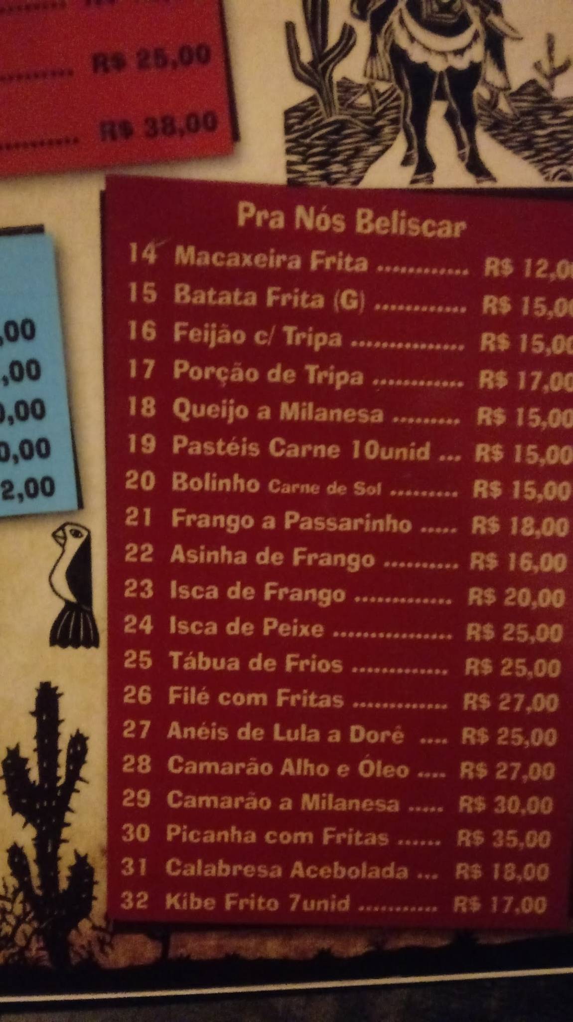No Mangue Gastrobar cardápio