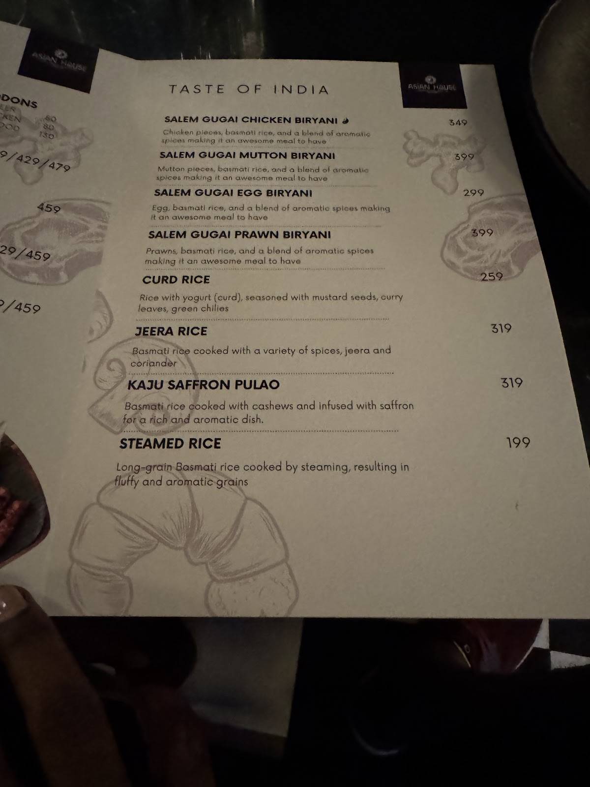 Oh Pondi! menu