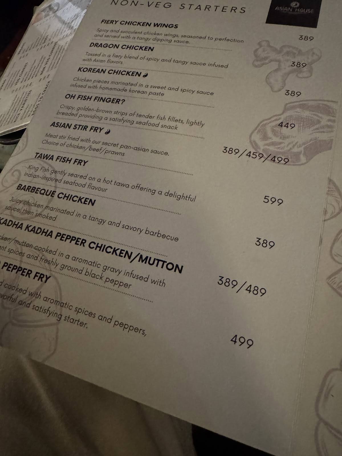 Oh Pondi! menu