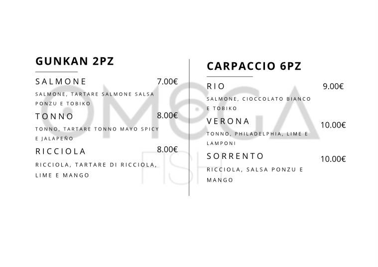 Menu di Omega fish 