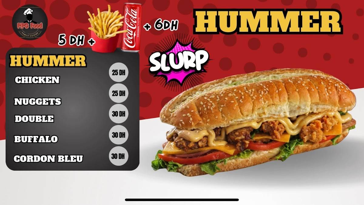 Menu de PIPO FOOD New
