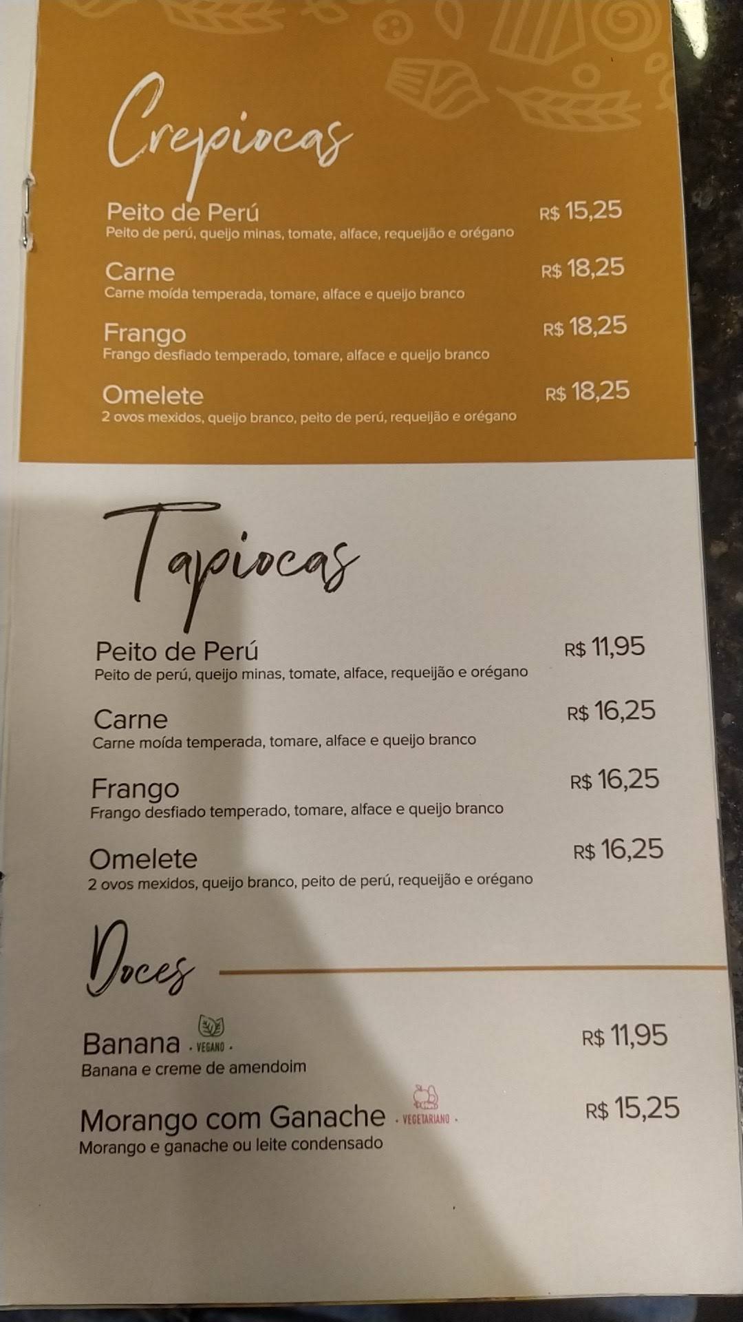 Panificadora Zen cardápio