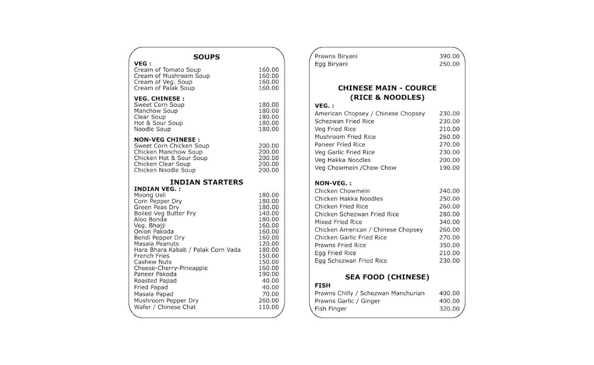 Parivar menu