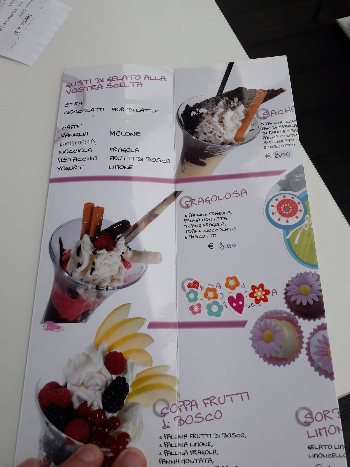 Menu di Pasticceria Ristorante Stra Dueville 