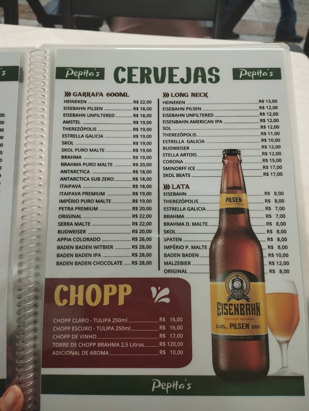Pepita's Pizzas e Lanches cardápio