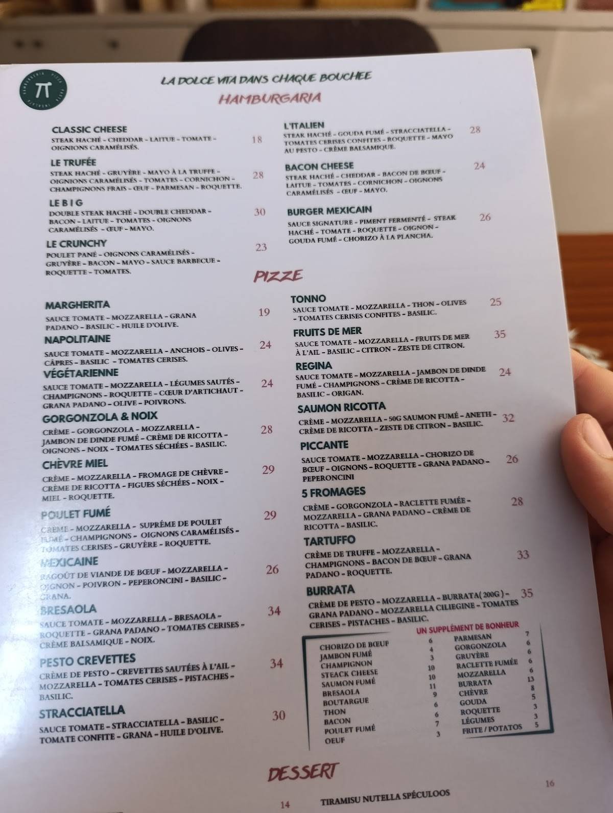 Menu de Pi