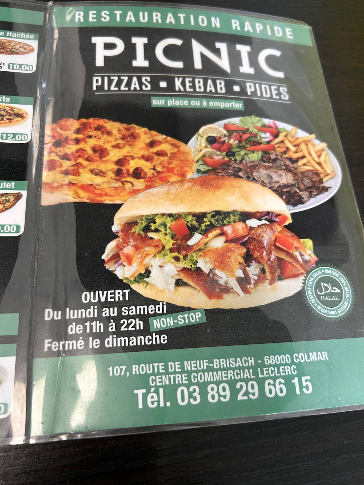 Menu de Picnic Kebab