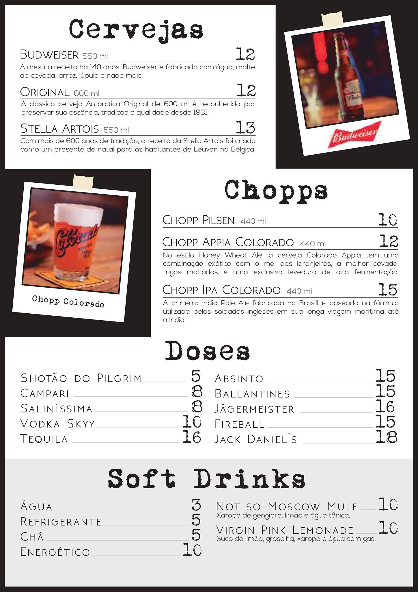 Pilgrim Burgers (apenas delivery e retirada) cardápio