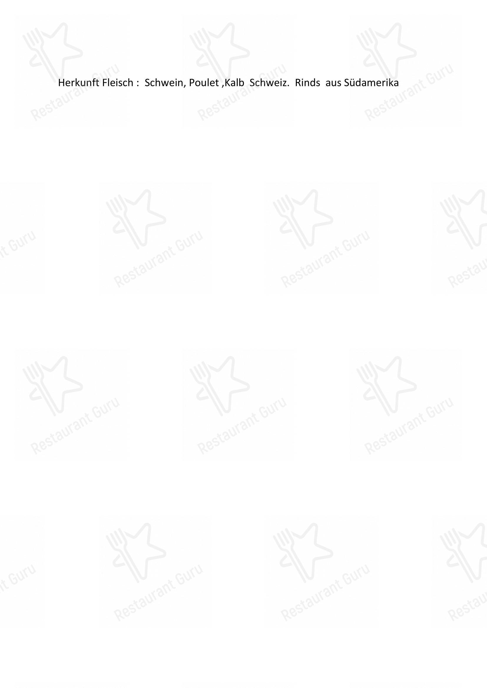 Menu per Restaurant Pintli - Ifenthal in Hauenstein-Ifenthal