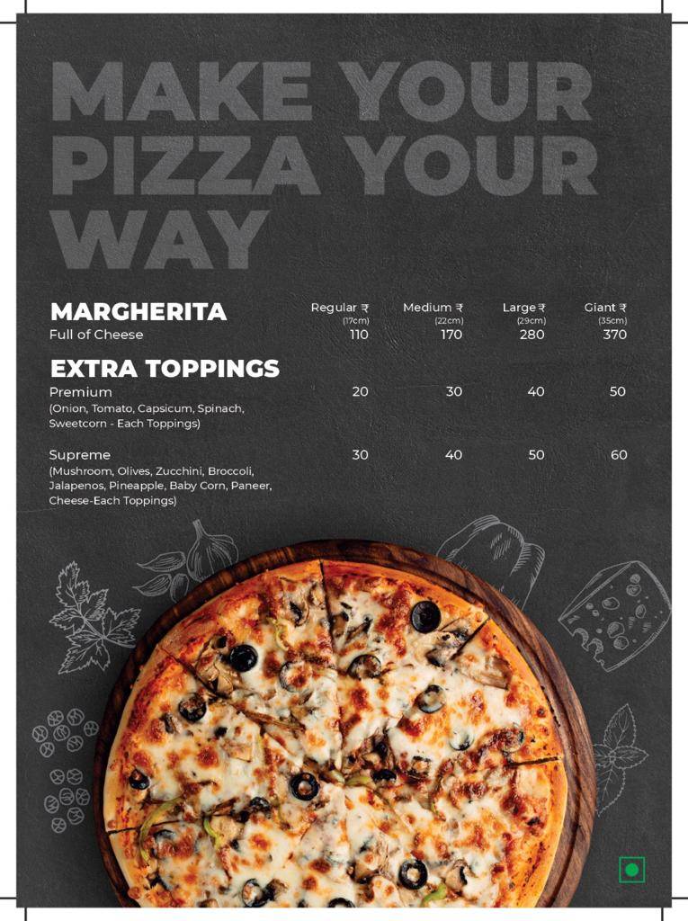 Pizza Zone Morbi menu