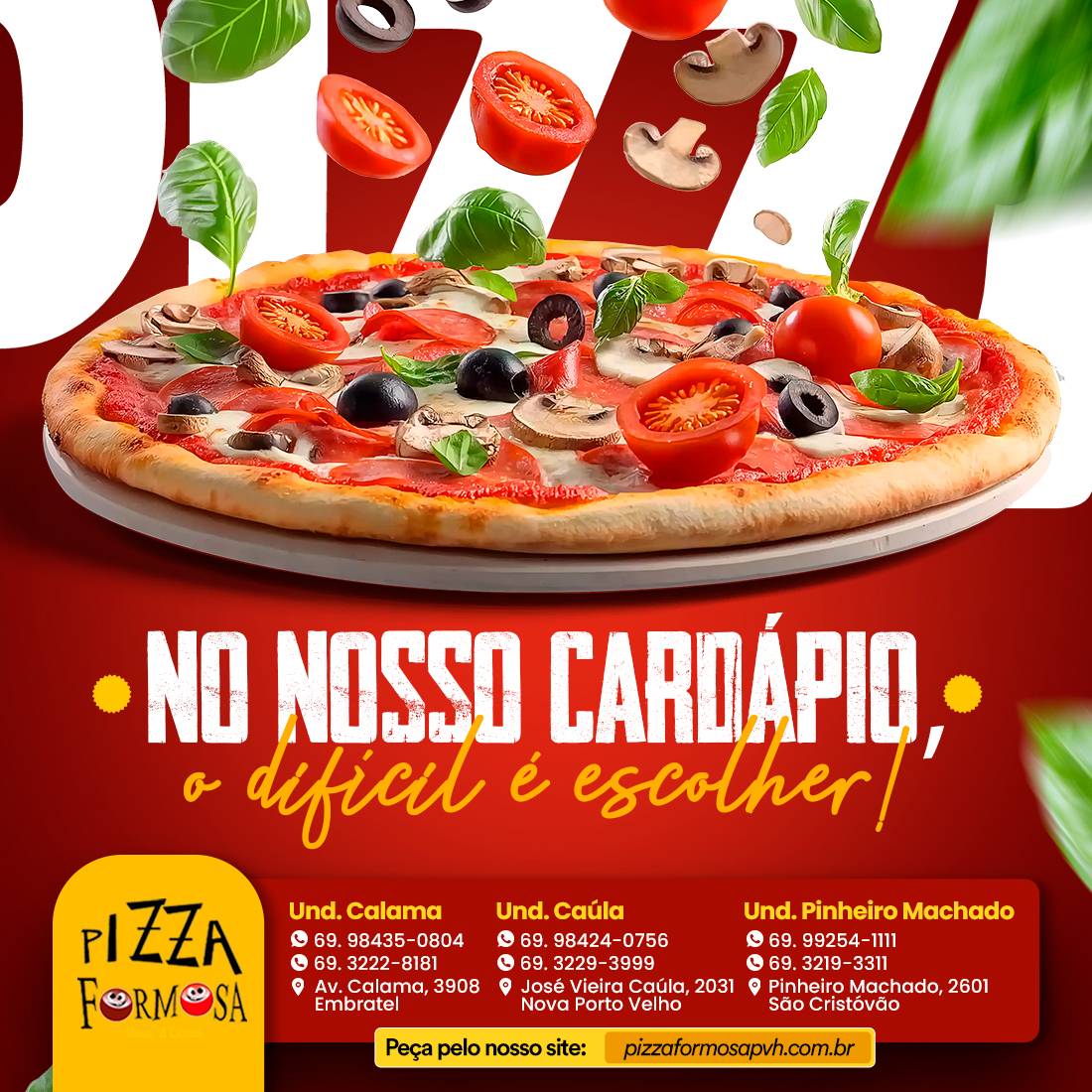 Pizzaria Pizza Formosa cardápio