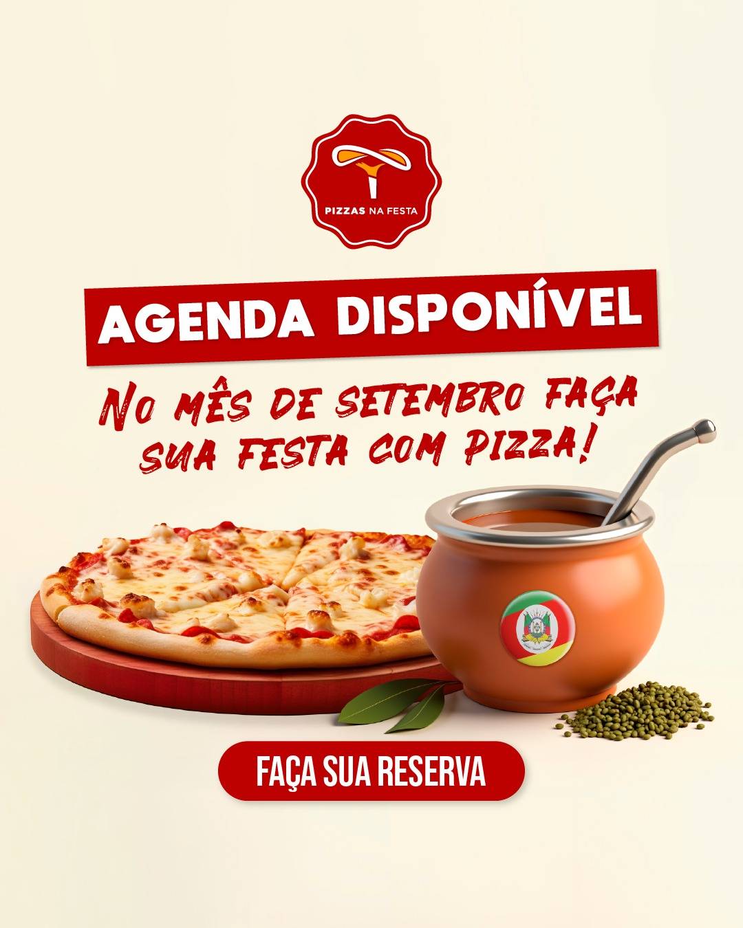 Pizzas na Festa cardápio