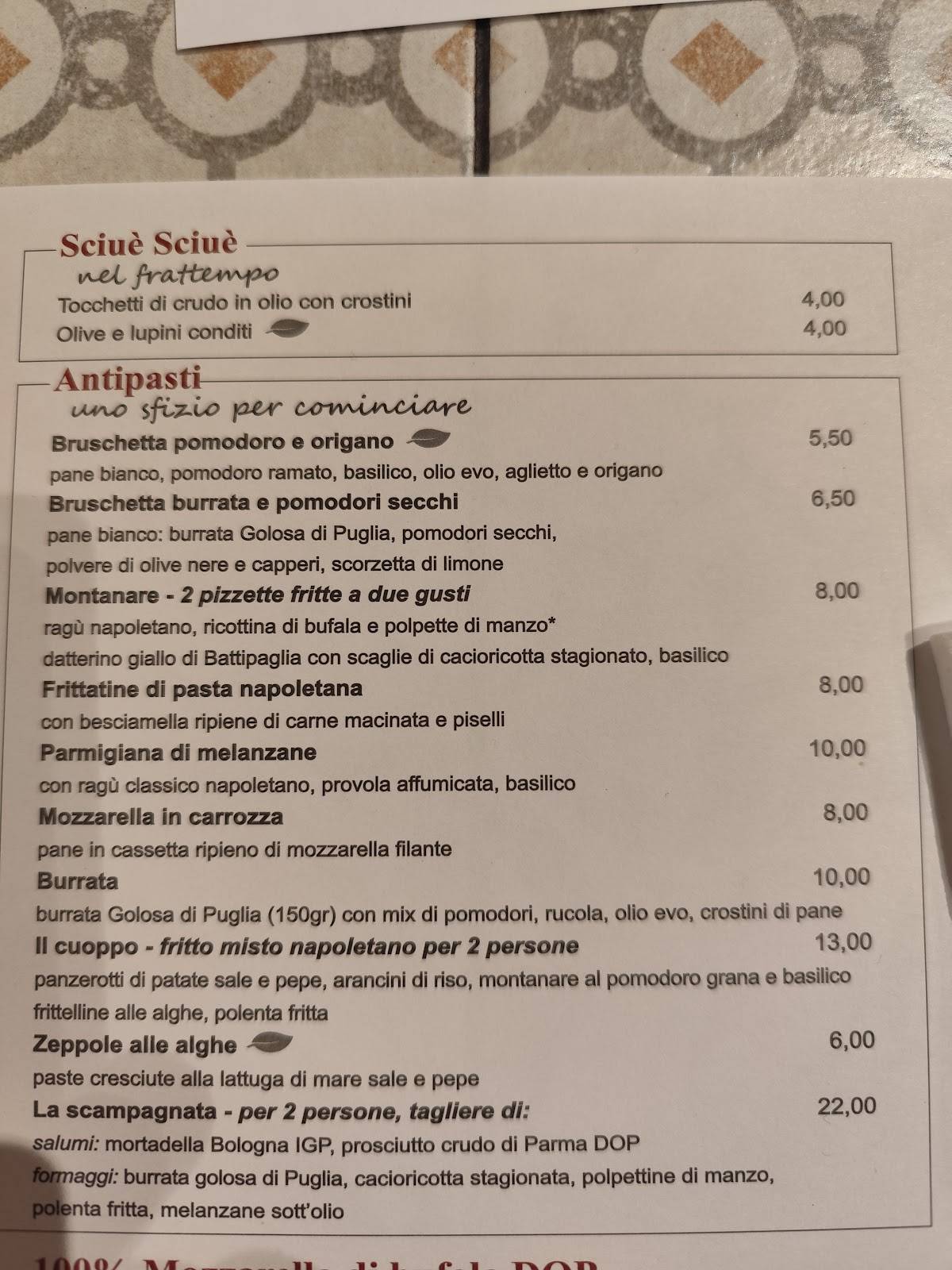 Menu di Pizzeria Fuocopuro 