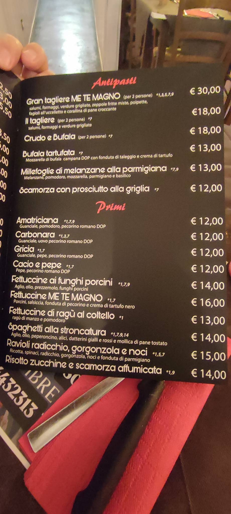 Menu di Pizzeria Mamma Katia 