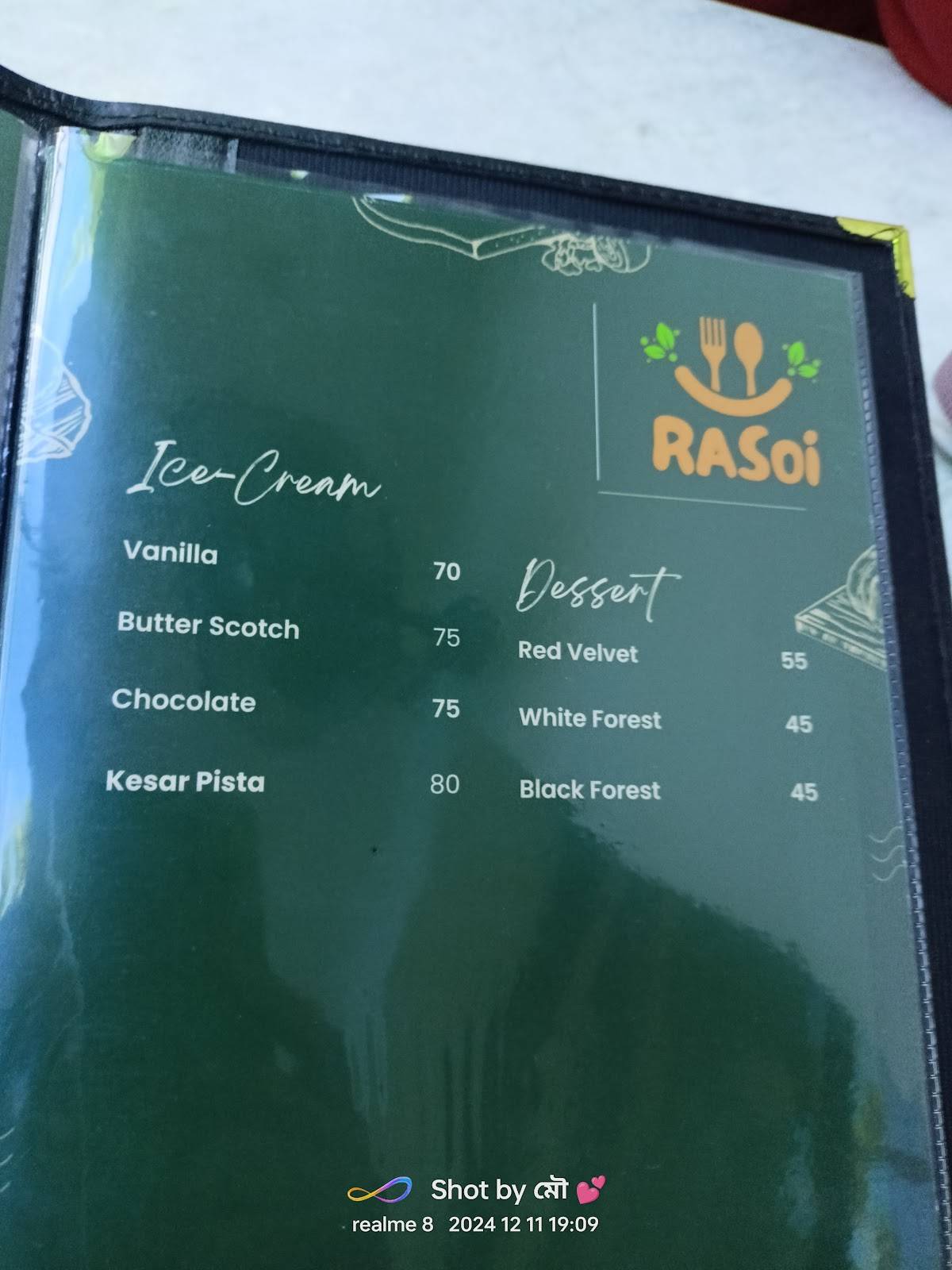 Rasoi Restro menu