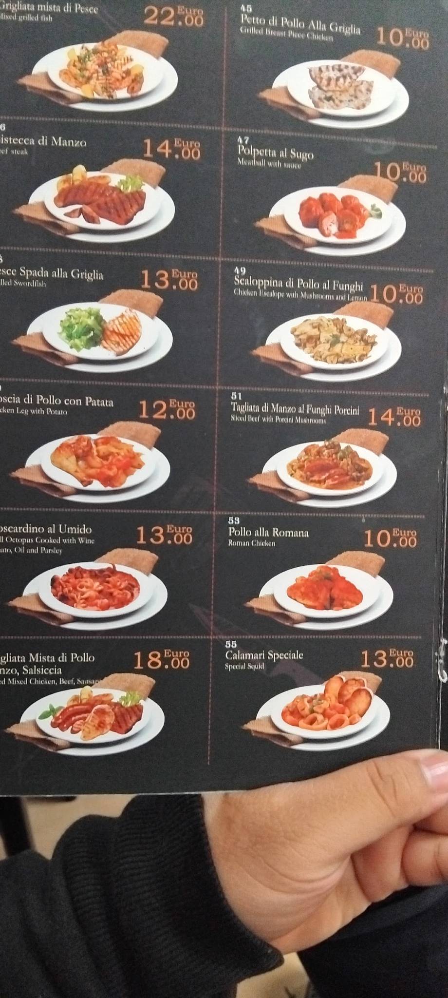 Menu di Ristorante Pizza Express 