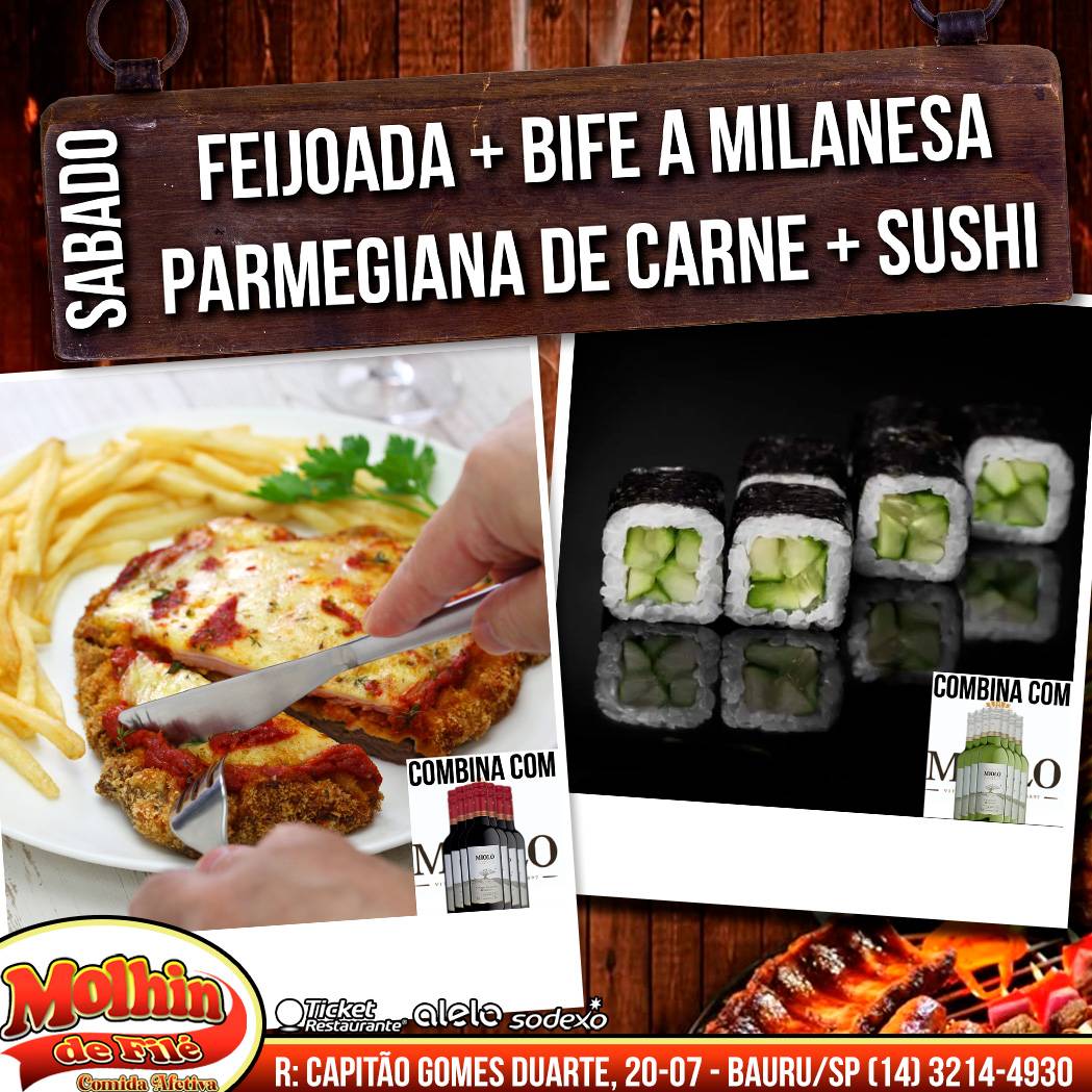 Restaurante Molhin de Filé cardápio