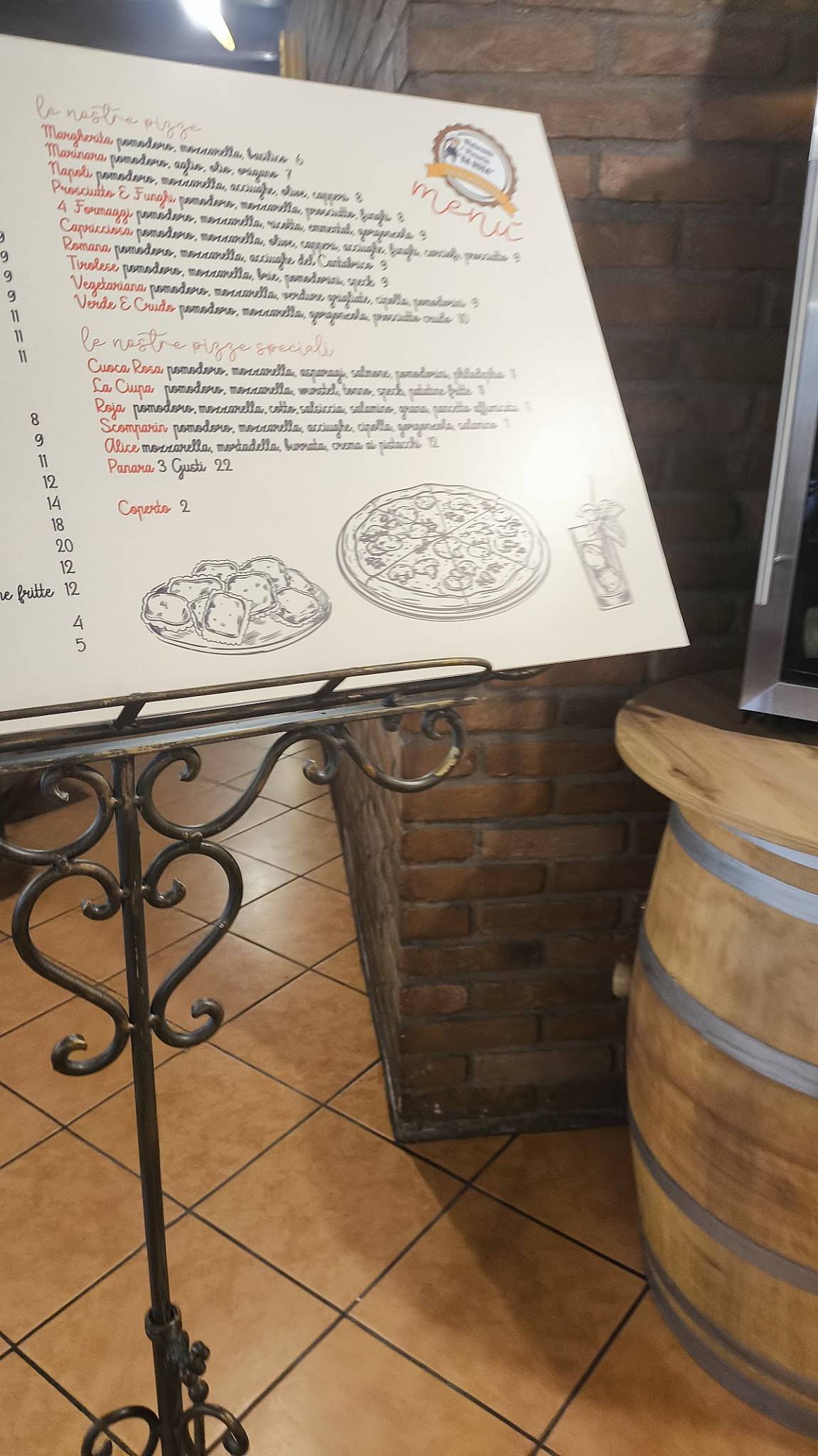 Menu di Ristorante - Bar - Pizzeria da Rosa 