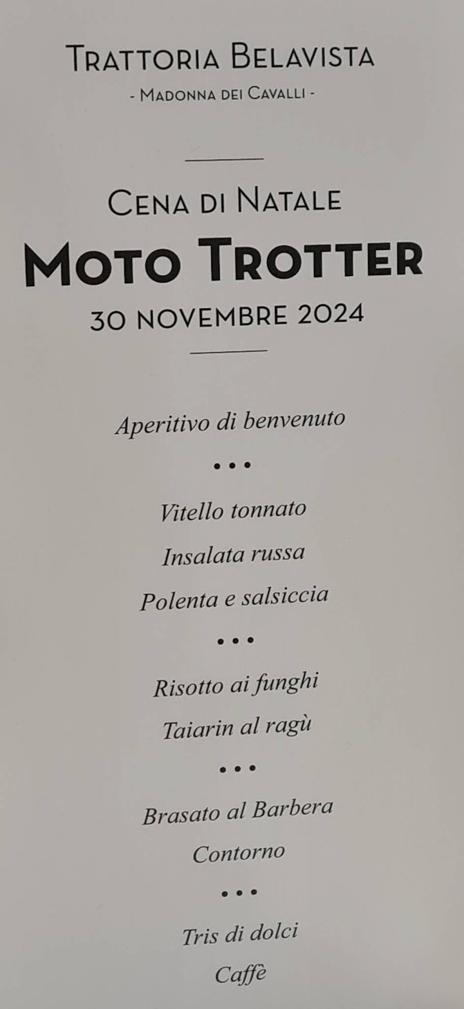 Menu di Ristorante Belavista 
