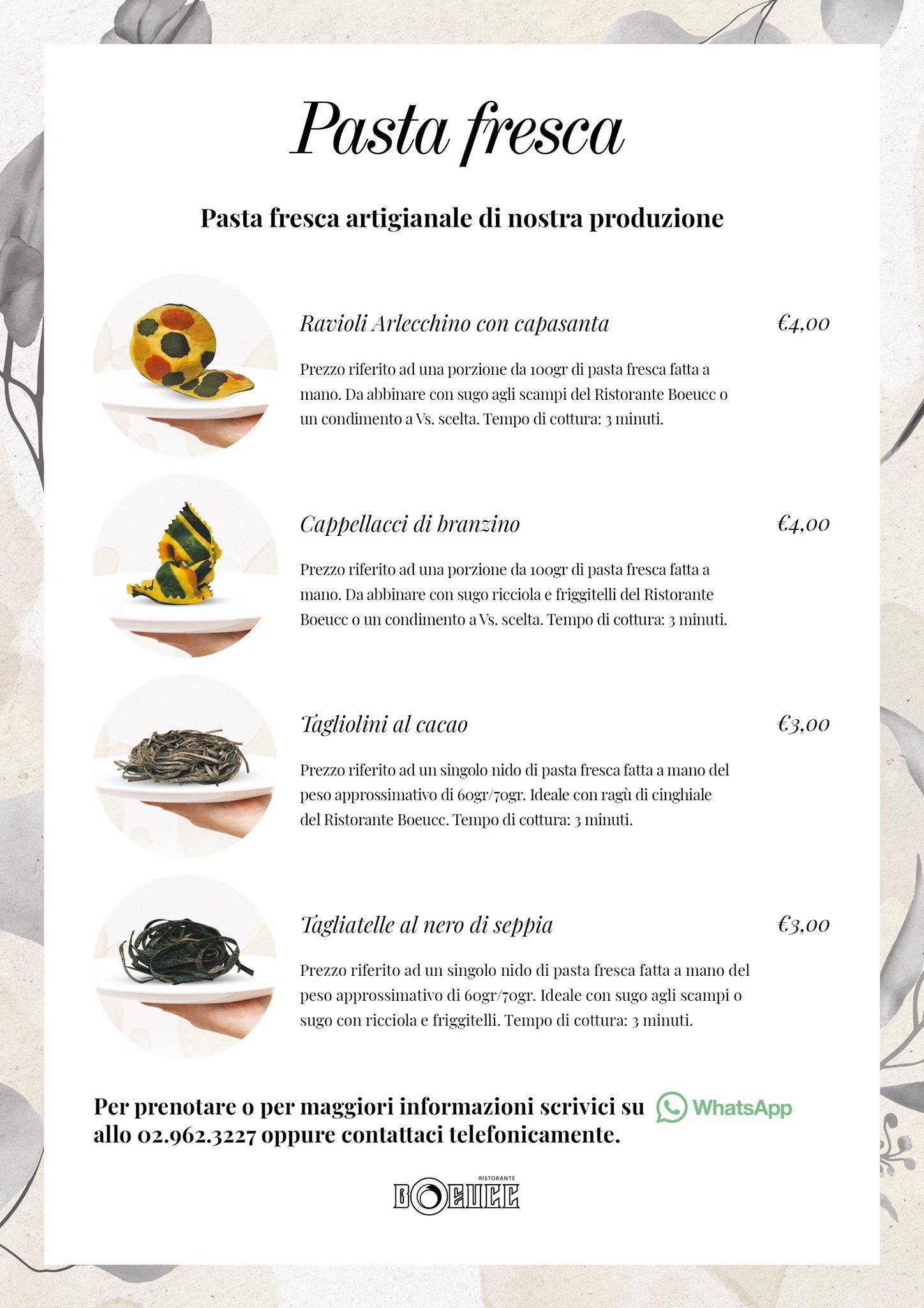 Menu di Ristorante Boeucc 
