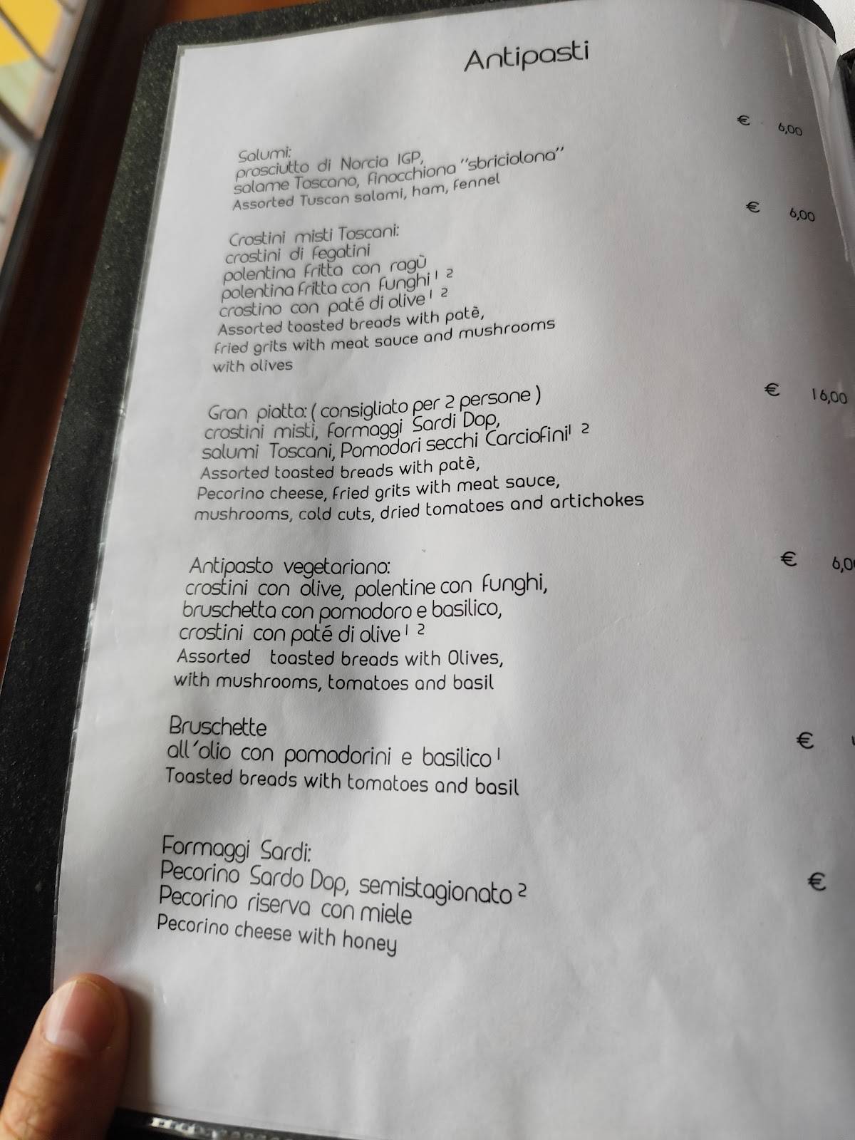 Menu di Ristorante Hotel Dino 