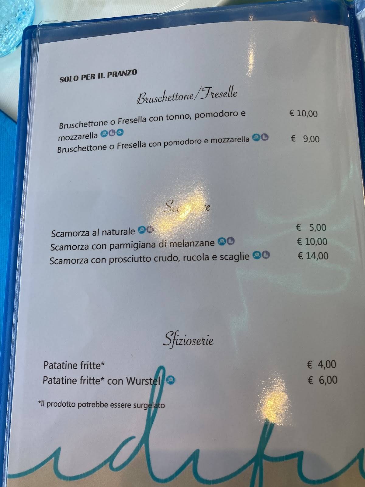 Menu di Ristorante "IL FARO" 