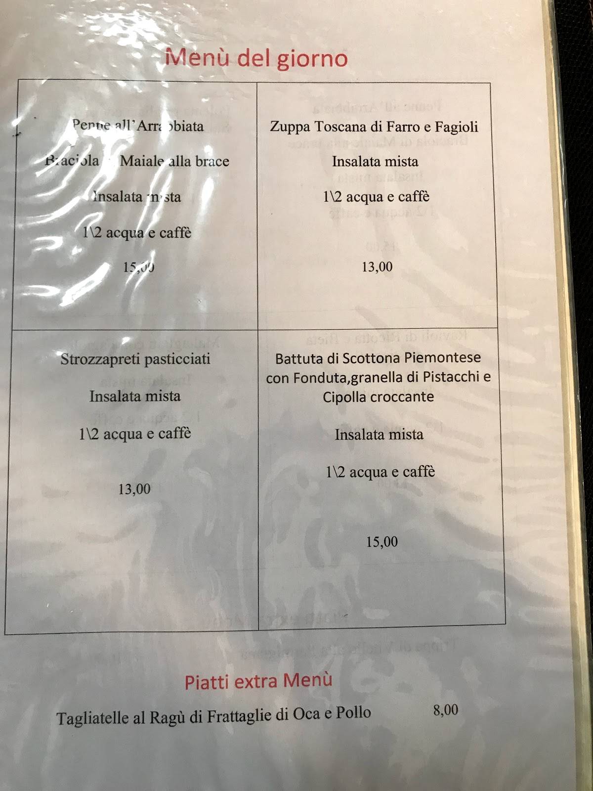 Menu di Ristorante Pantalin 