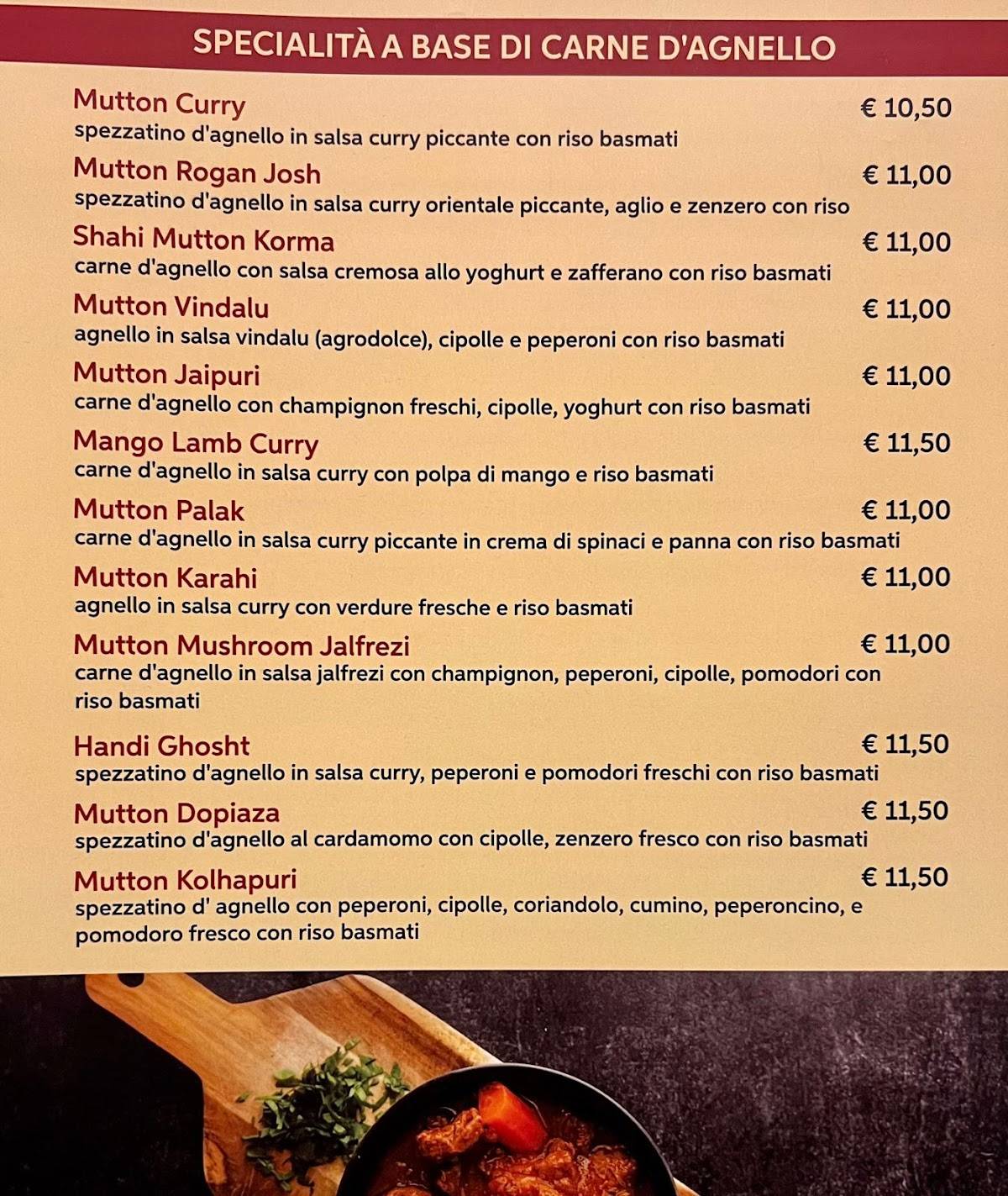 Menu di Pizzeria Ristorante alla Mostra 