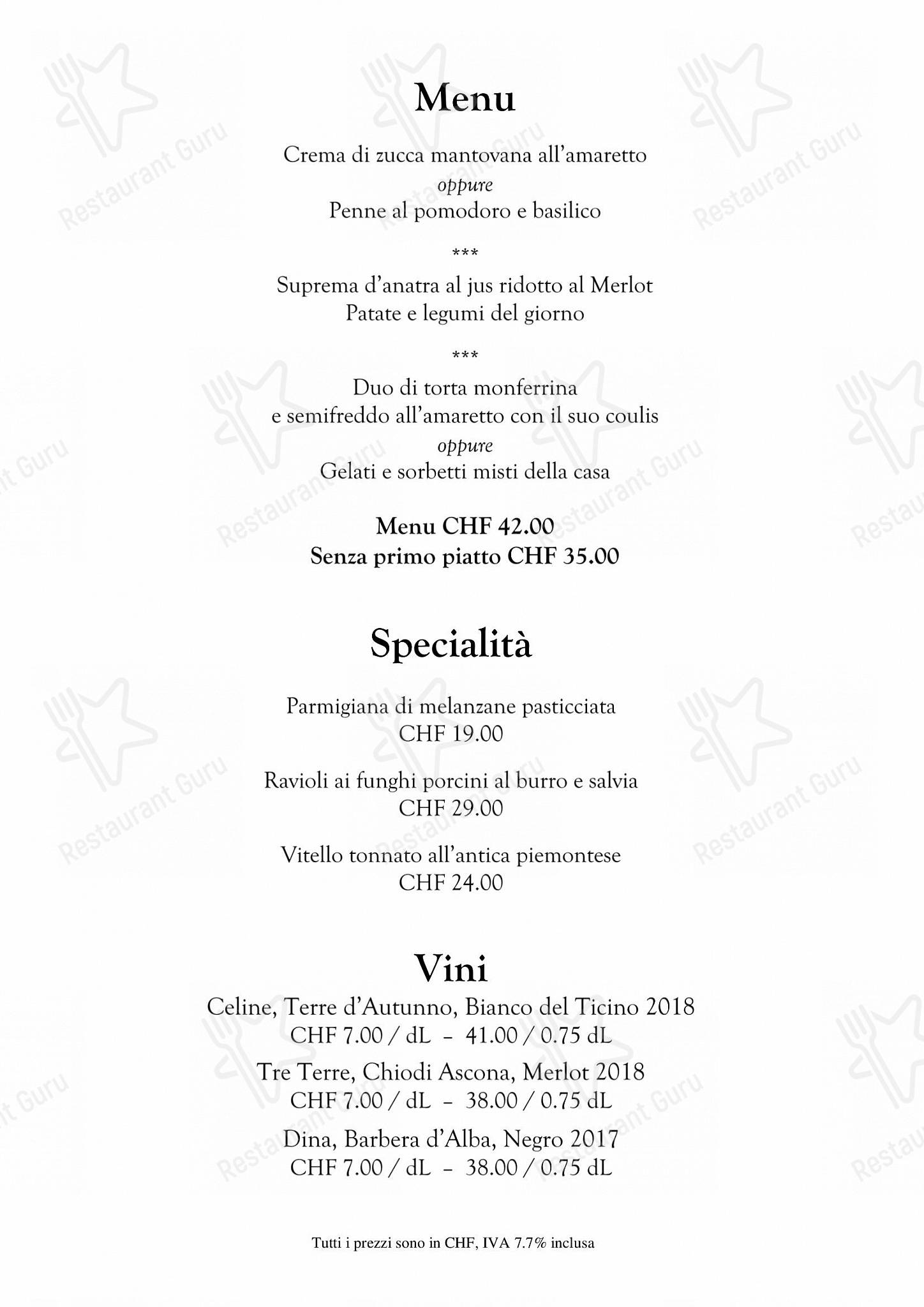OUR MENU per Hotel Ristorante Unione