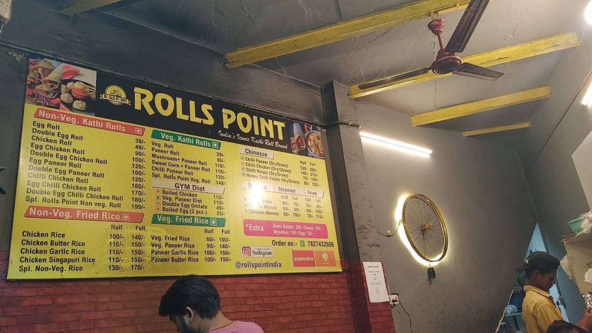 Rolls Point menu