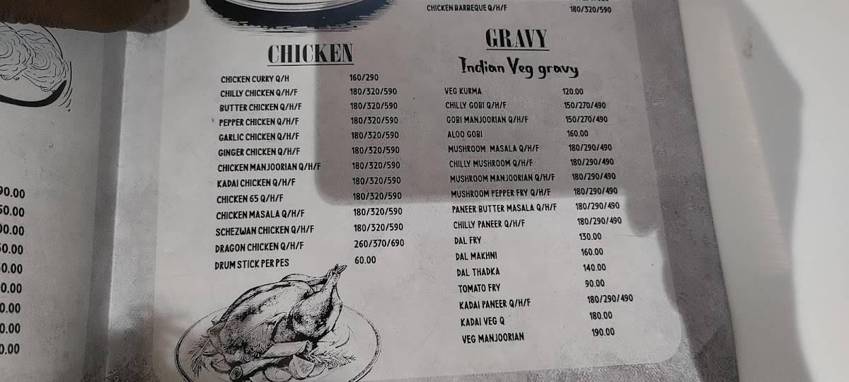 Safair Restaurant, Near Indian Oil Pump, Adimali menu