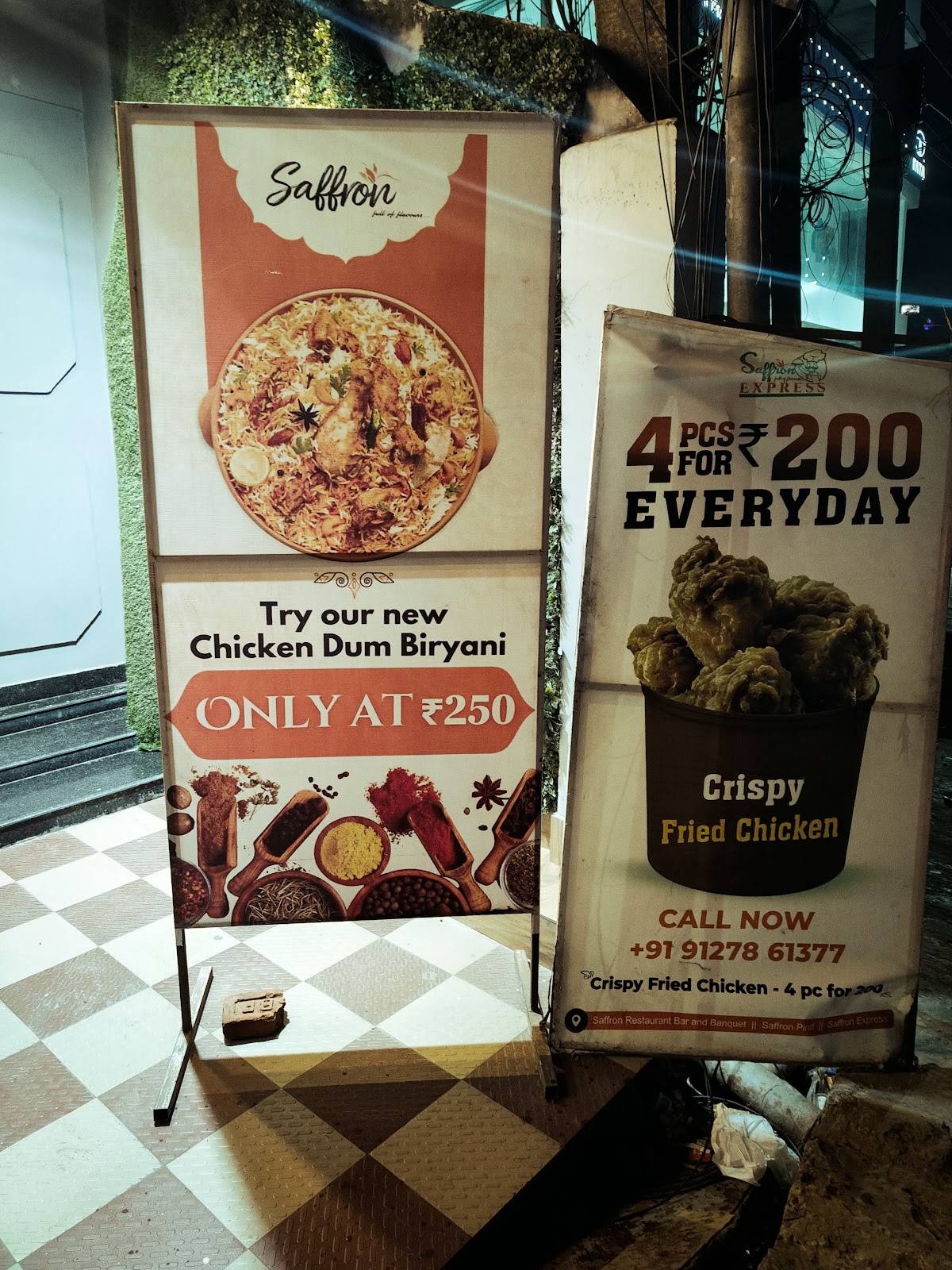 Saffron Xpress menu