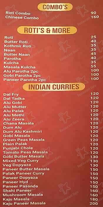 Saharsh Udupi Grand menu