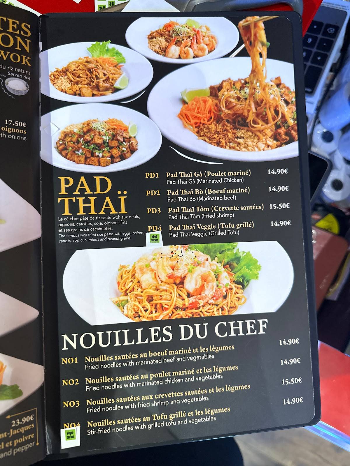 Menu de Saïgon Cà phê