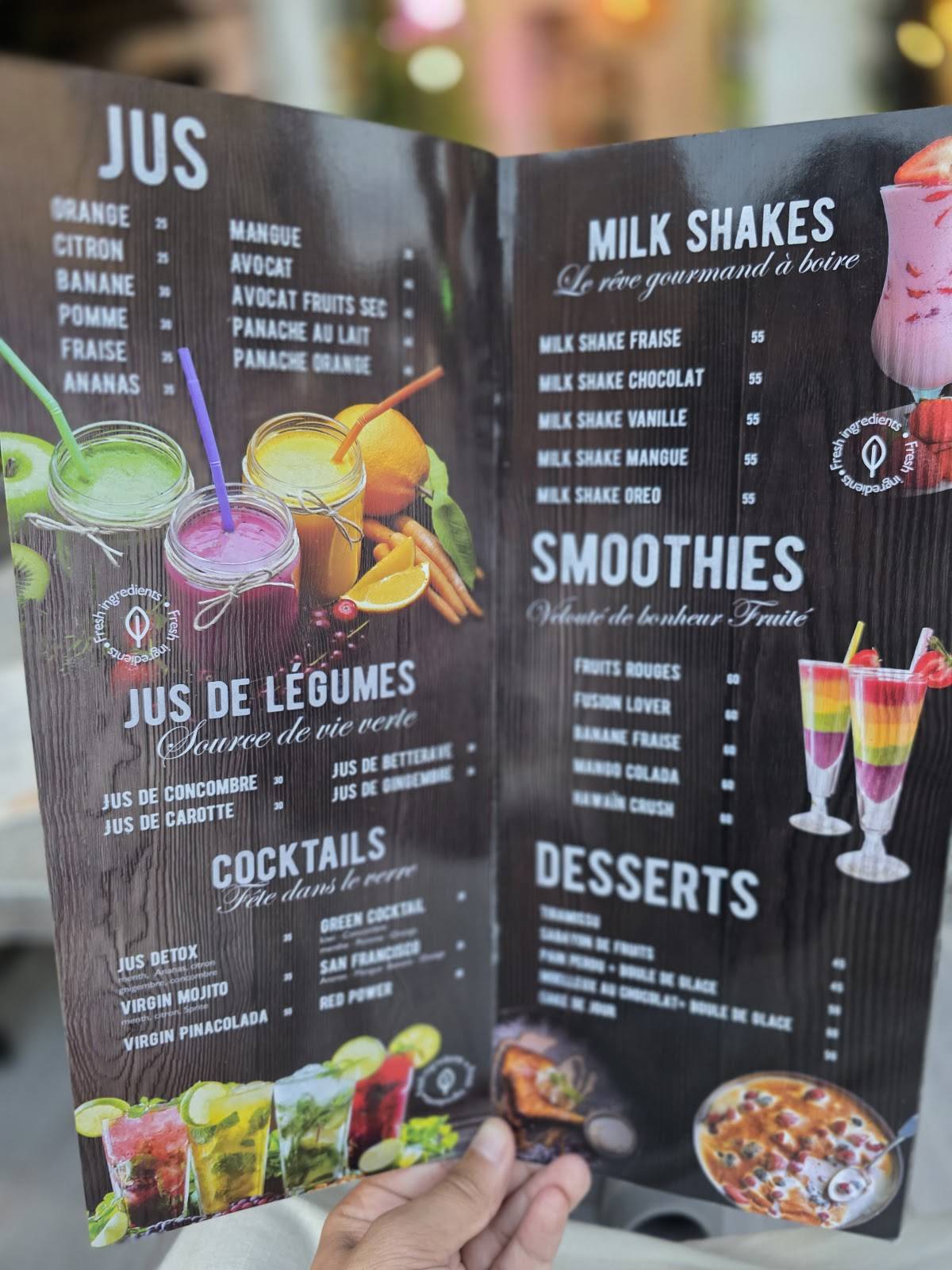 Menu de Saladbox Victor Hugo