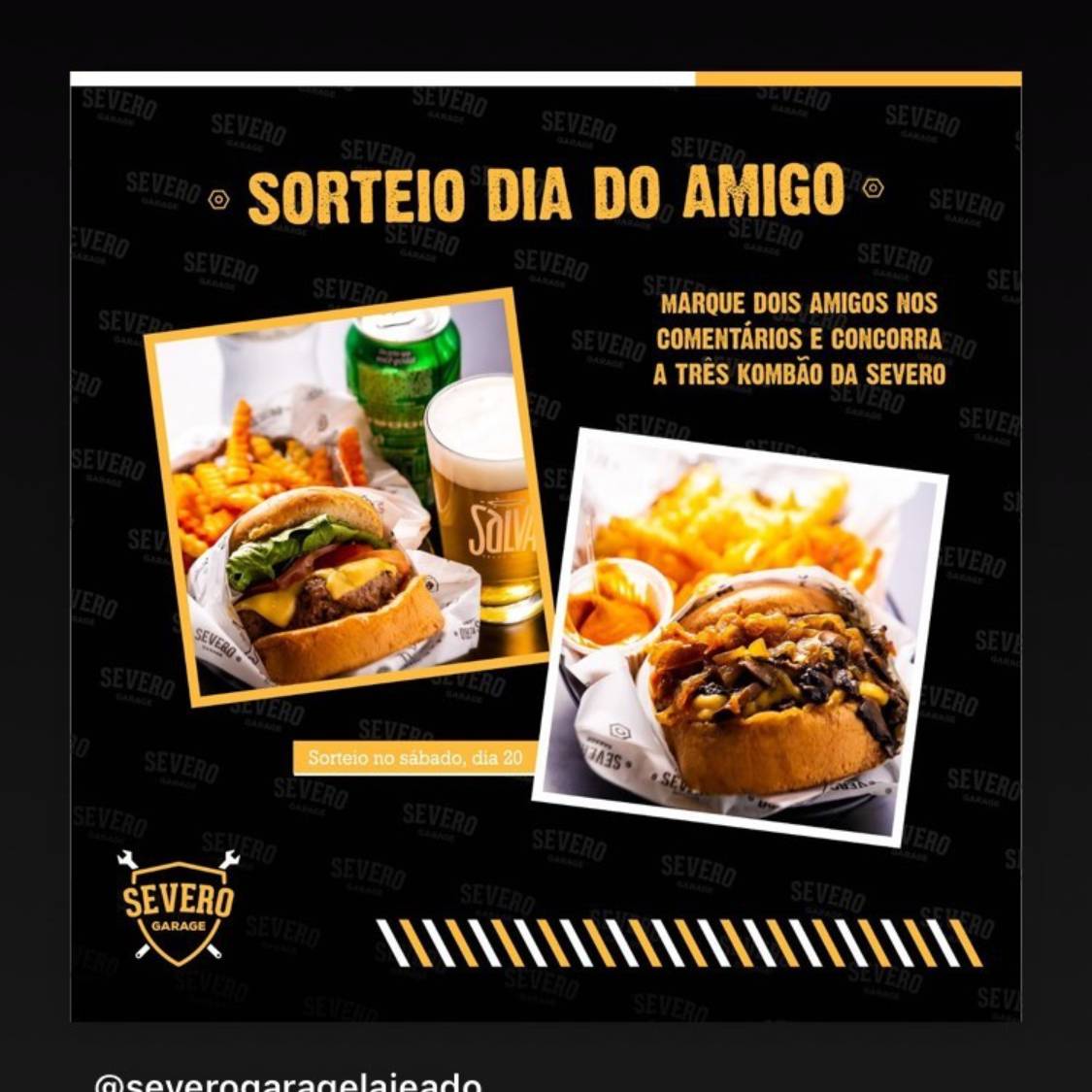Severo Garage Lajeado cardápio
